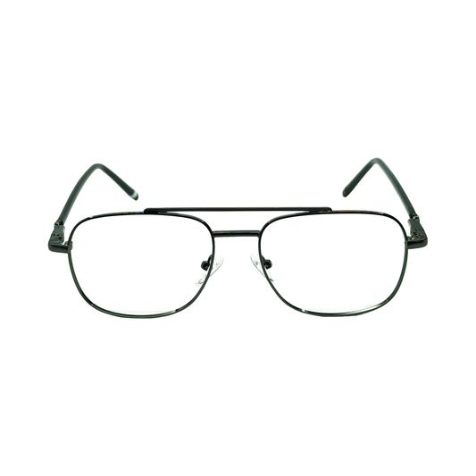 TRENDY FASHION 4-IN-1 MAGNETIC ATTACHMENT/CLIP ON GLASSES D2129 BLACK
