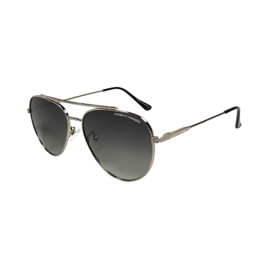 Knight Horse Aviator Sunglasses Silver frame