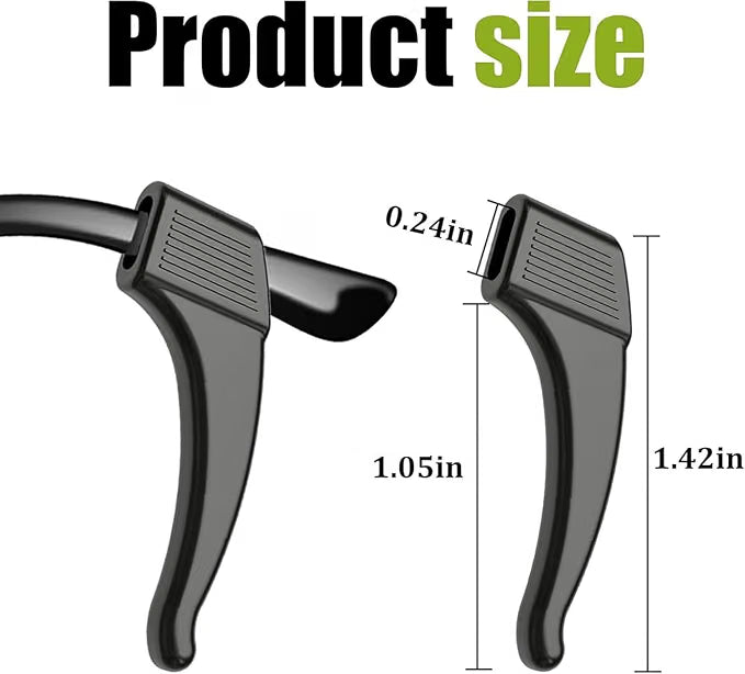 UKOPTICA 1 Pair Anti-slip Comfortable Silicone Elastic Eyeglass Ear Grip Hook