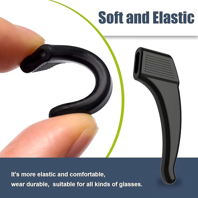 UKOPTICA 1 Pair Anti-slip Comfortable Silicone Elastic Eyeglass Ear Grip Hook
