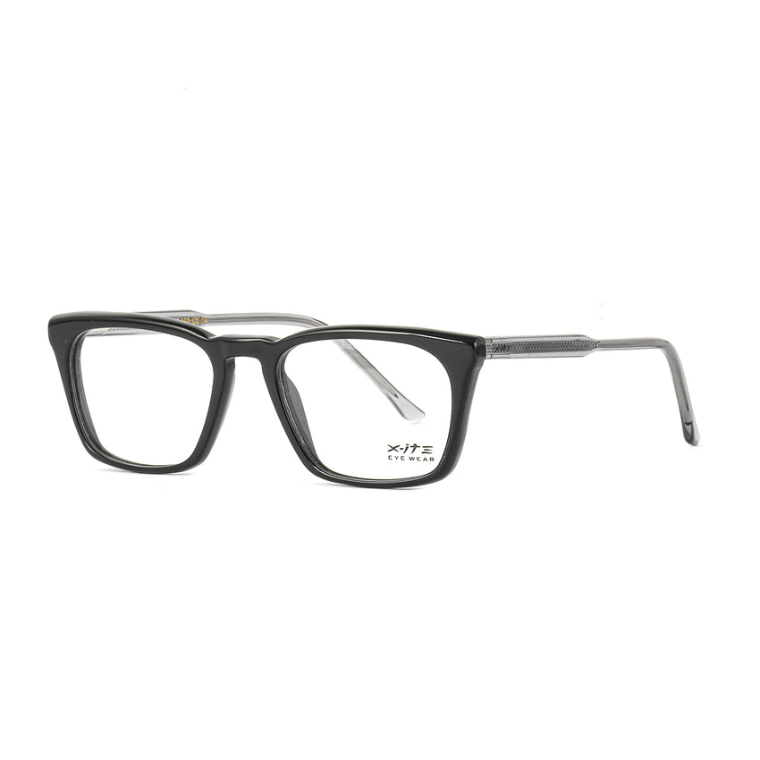 Xite 2136 C1 BLACK Rectangular Acetate