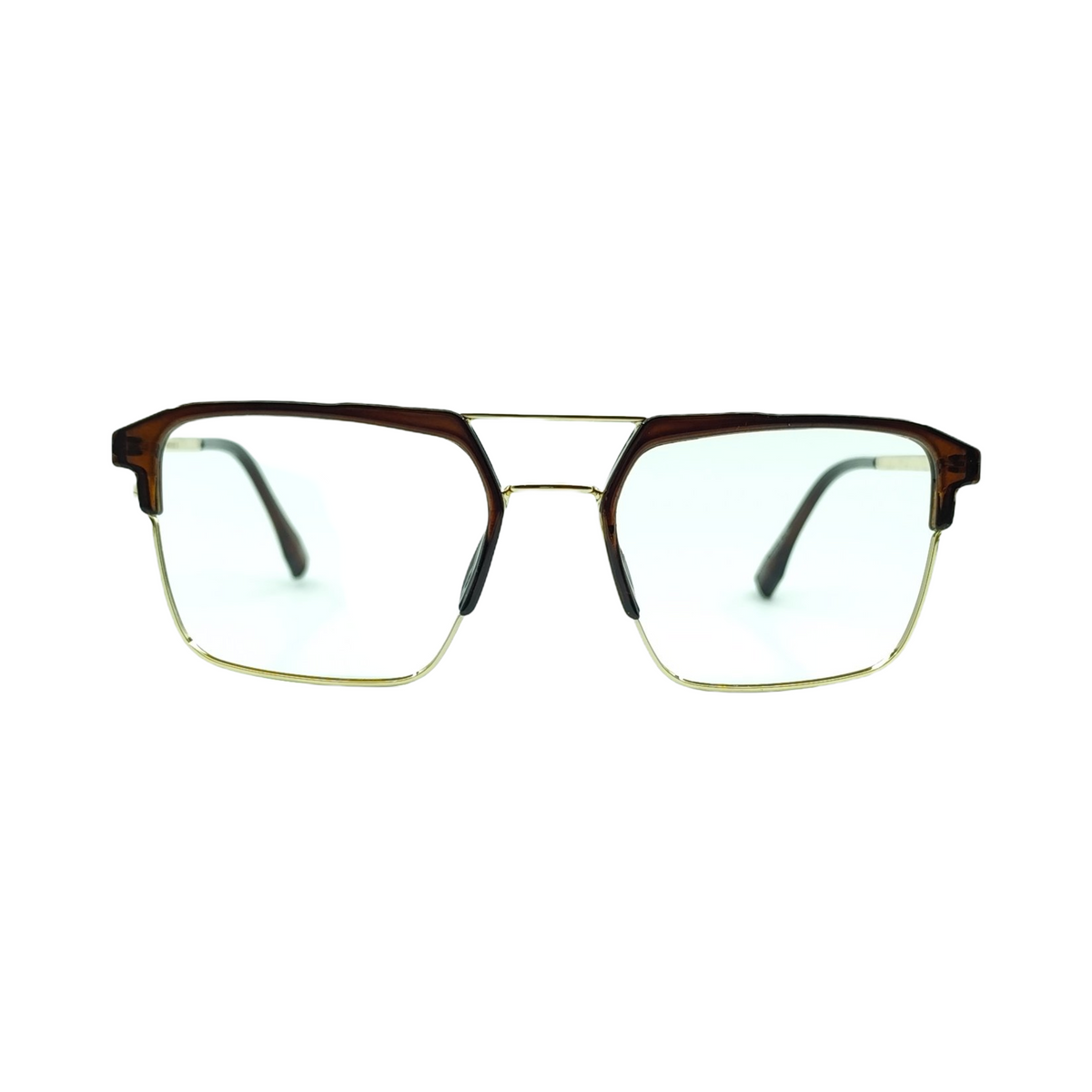 UKOPTICA NAVIGATOR METAL EYEGLASS 211105 BROWN/GOLDEN