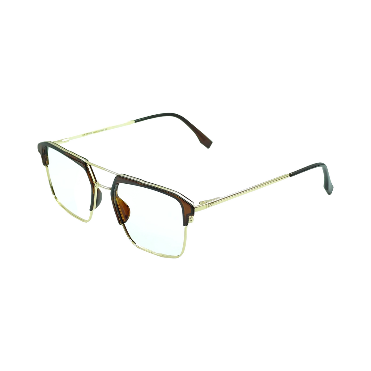 UKOPTICA NAVIGATOR METAL EYEGLASS 211105 BROWN/GOLDEN