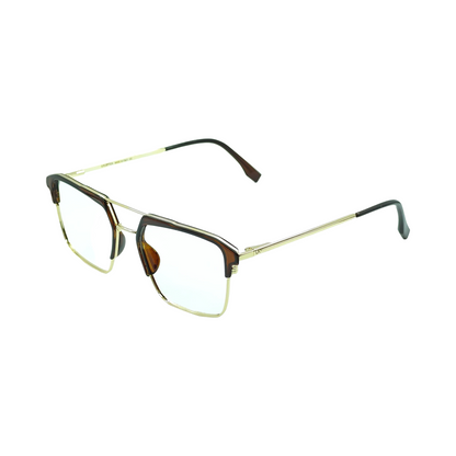 UKOPTICA NAVIGATOR METAL EYEGLASS 211105 BROWN/GOLDEN