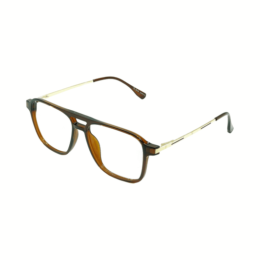 TOM HARDY 4-IN-1 MAGNETIC ATTACHMENT/CLIP ON GLASSES 99008 BROWN/GOLDEN