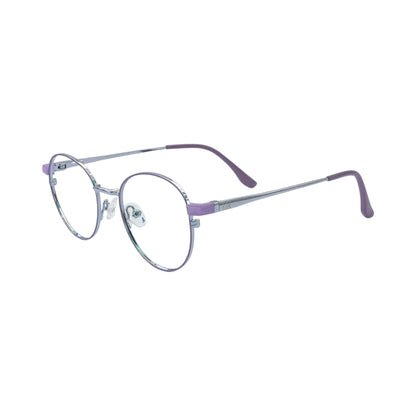 UKOPTICA 18171 Metal Round Silver Frame with Purple rim