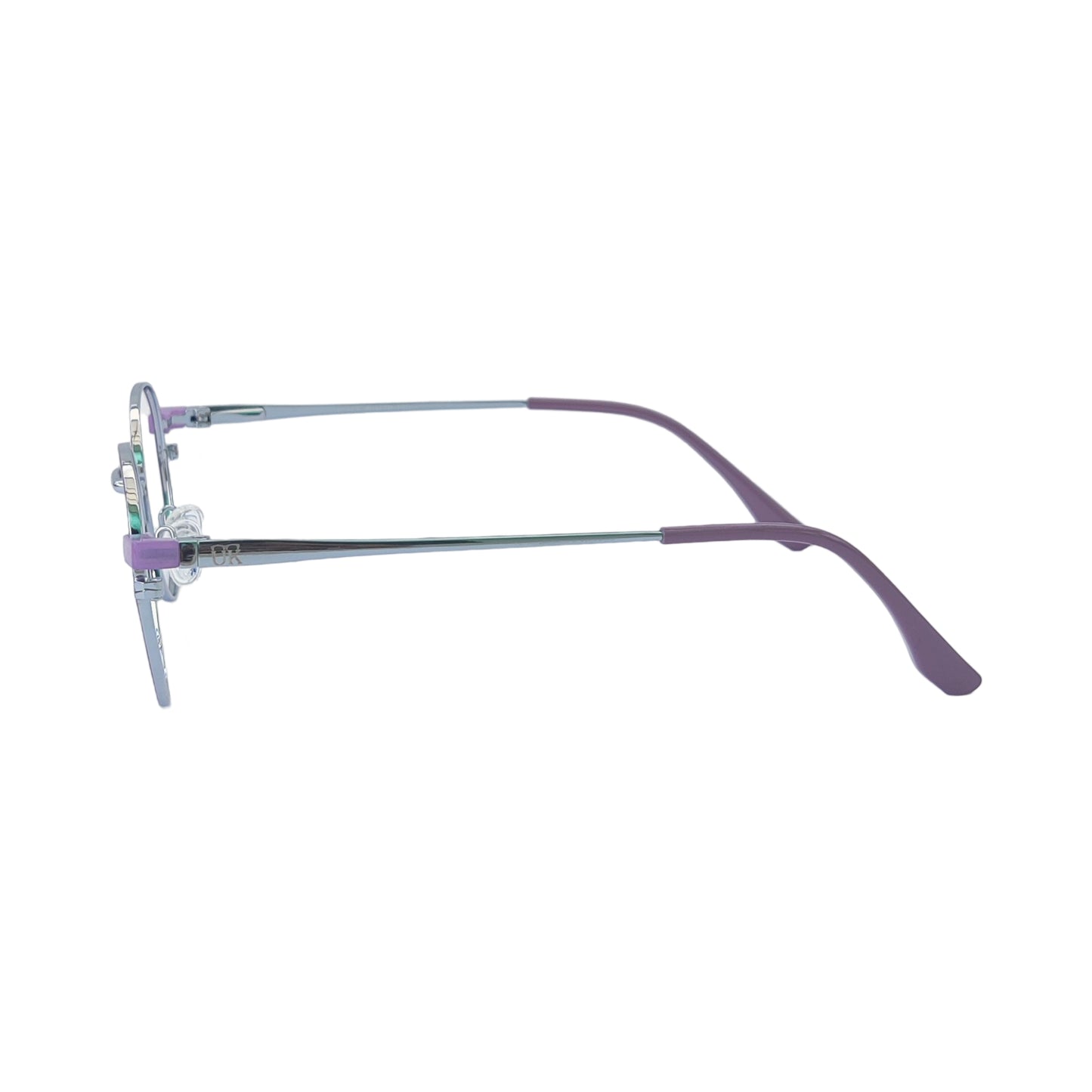 UKOPTICA 18171 Metal Round Silver Frame with Purple rim